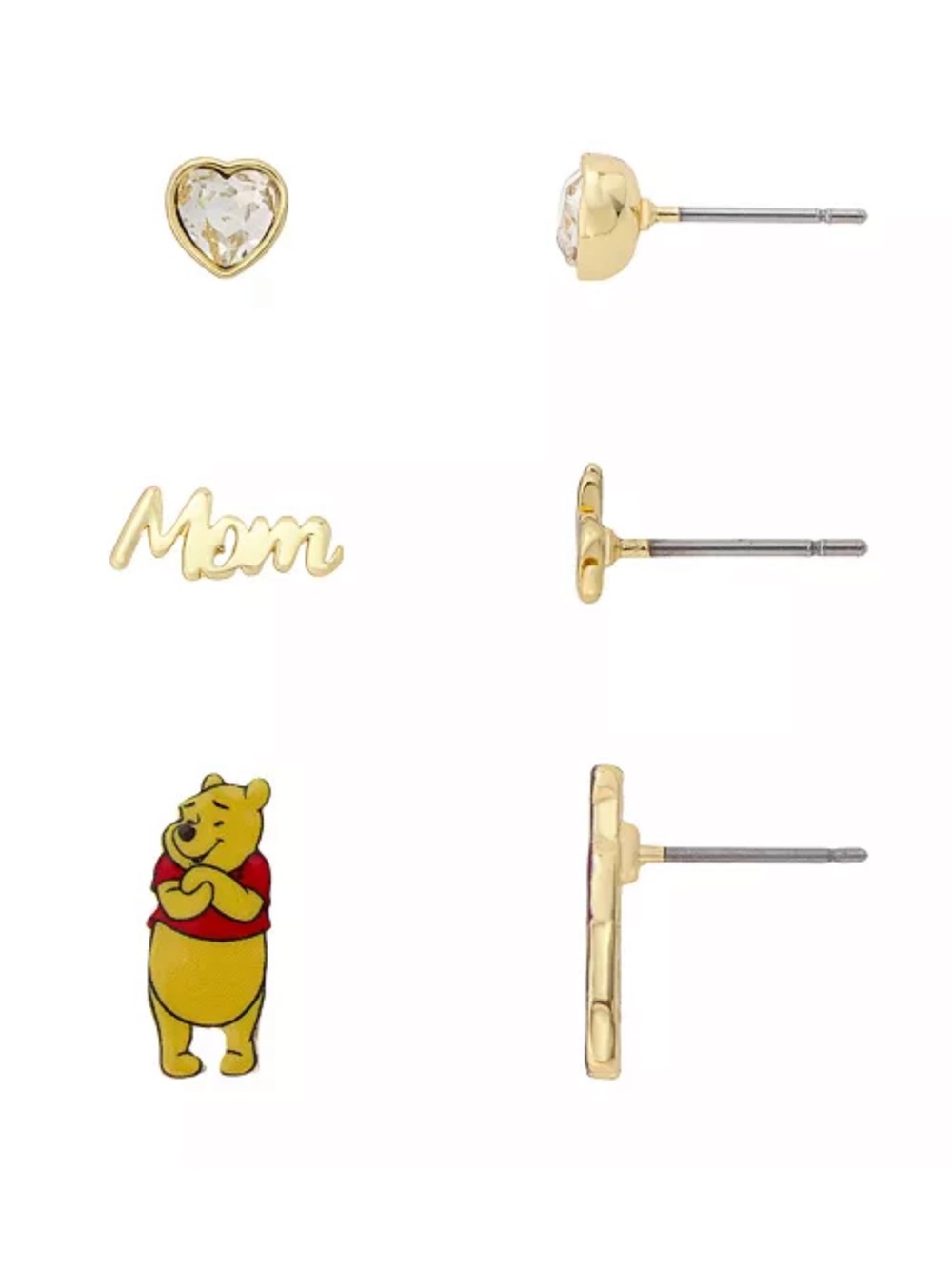 Disney Jewelry | Winnie the Pooh Mom Trio Earrings Set